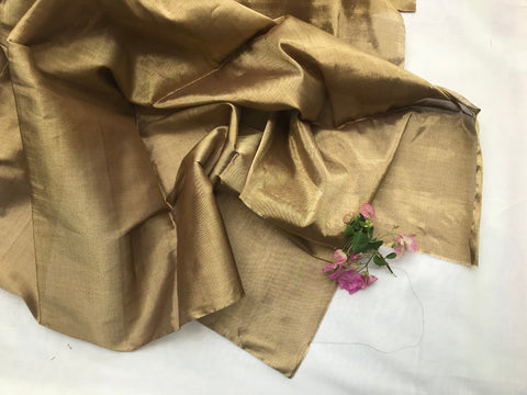 Chanderi Fabric in Golden Zari