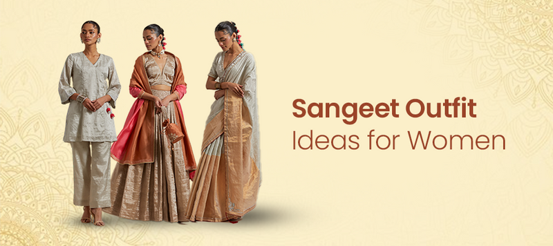 Sangeet Outfit Ideas for Women 2025: Handloom Lehengas, Silk Sarees & Co-ord Sets by Vinusto
