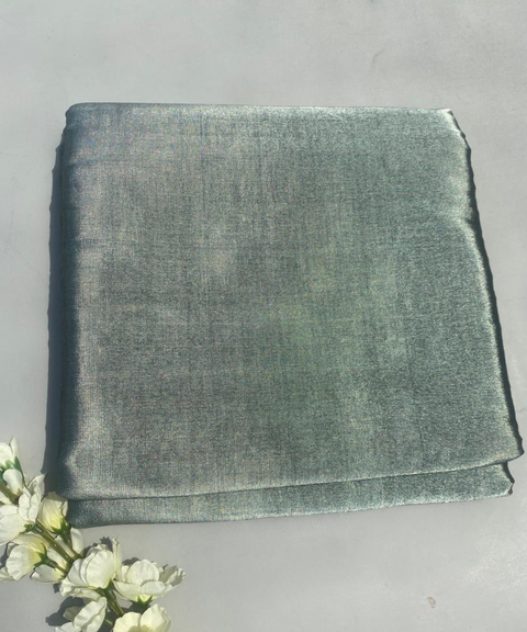 Handwoven Grey Zari Fabric