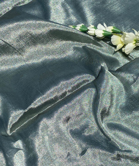 Handwoven Grey Zari Fabric