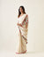 Coordinate Set- Handcrafted Mercerized Cotton Saree with Kantha Details and Hand block Printed Blouse (Set of 2)