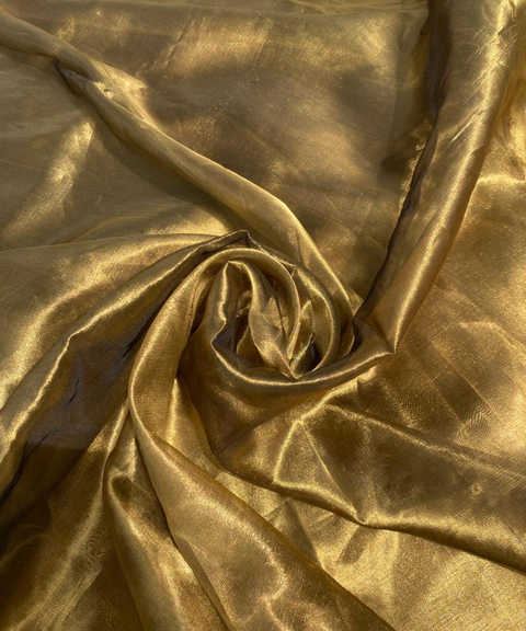 Handwoven Gold Tissue Fabric (Handloom)