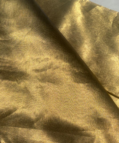 Handwoven Gold Tissue Fabric (Handloom)