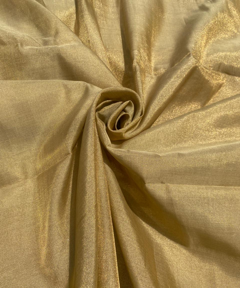 Handwoven Golden Olive Tissue Fabric (Handloom)