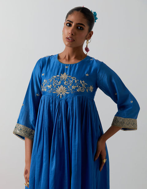Order Handloom Chanderi Zari Embroidered Kurta Set | Vinusto