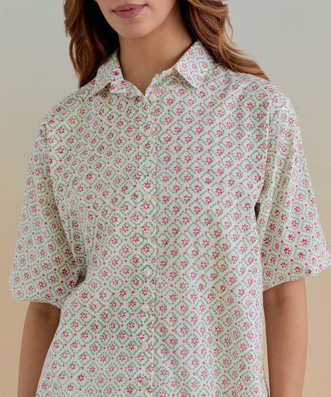 Order Ditsy Block Print Cotton Co-Ord Set (Set of 2) | Vinusto