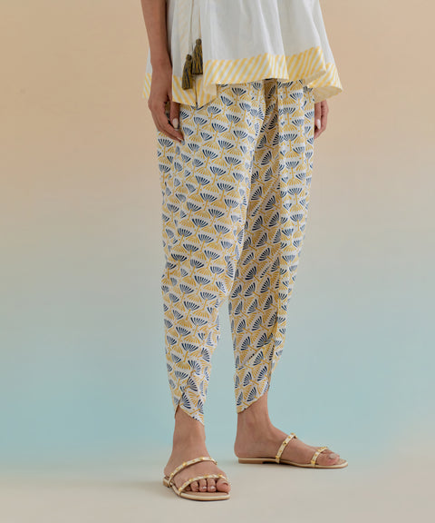Premium Floral Block Printed Kurti & Dhoti Co-Ord Set | Vinusto