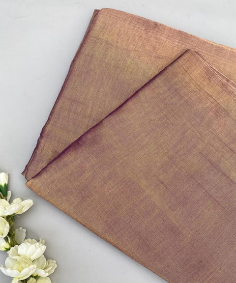 Handwoven Violet Gold Zari Fabric (Handloom)