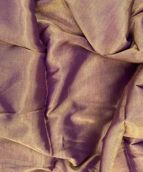 Handwoven Violet Gold Zari Fabric (Handloom)