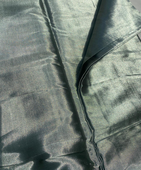 Handwoven Grey Zari Fabric