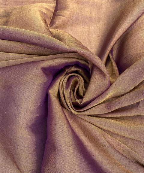 Handwoven Violet Gold Zari Fabric (Handloom)