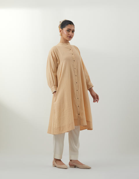 Order Beige Textured Cotton Kurta Set – Vinusto Office Wear 2025


