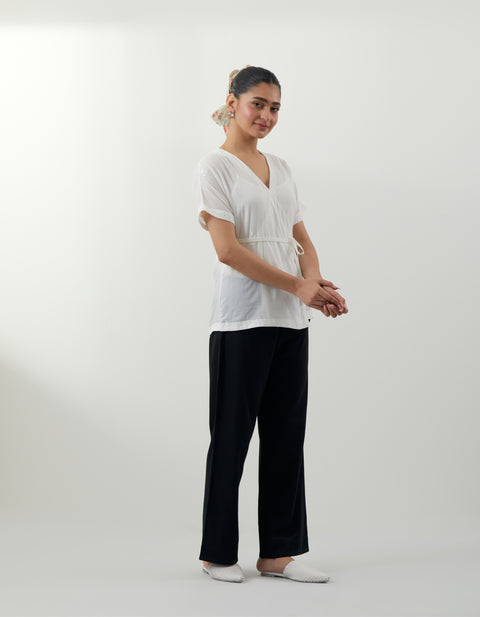 Order Wrap-Around Chikankari Top – Vinusto Office Wear 2025