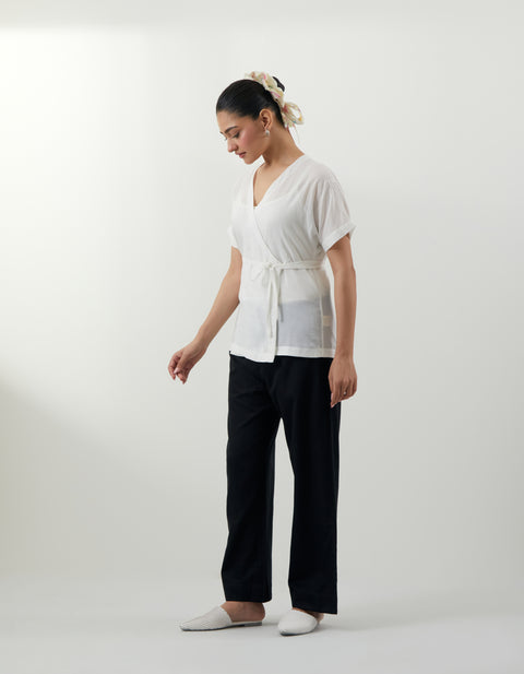 Luxury Wrap-Around Chikankari Top – Vinusto Office Wear 2025

