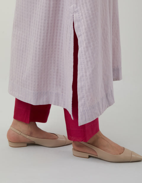 Premium Lavender Embroidered Kurta Set – Vinusto Office Wear 2025

