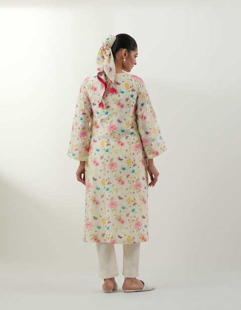 100% Authentic Floral Chanderi Anarkali Set – Vinusto Office Wear Collection 2025

