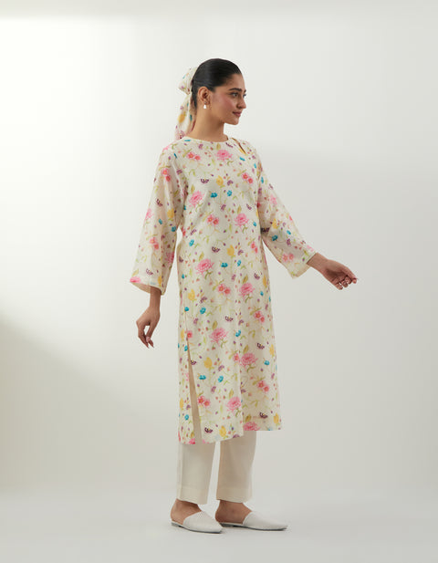 Premium Floral Chanderi Anarkali Set – Vinusto Office Wear Collection 2025

