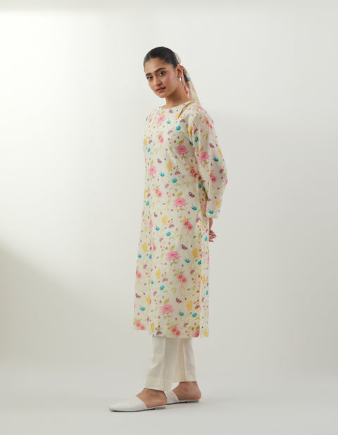 Handcraft Floral Chanderi Anarkali Set – Vinusto Office Wear Collection 2025


