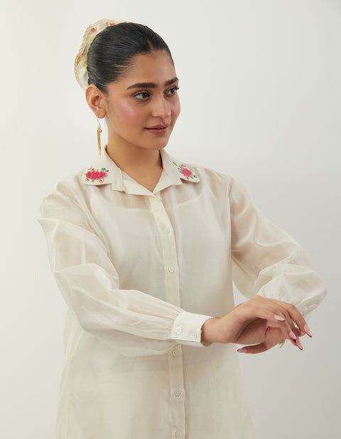 Premium Embroidered Chanderi Shirt Set – Vinusto Office Wear 2025

