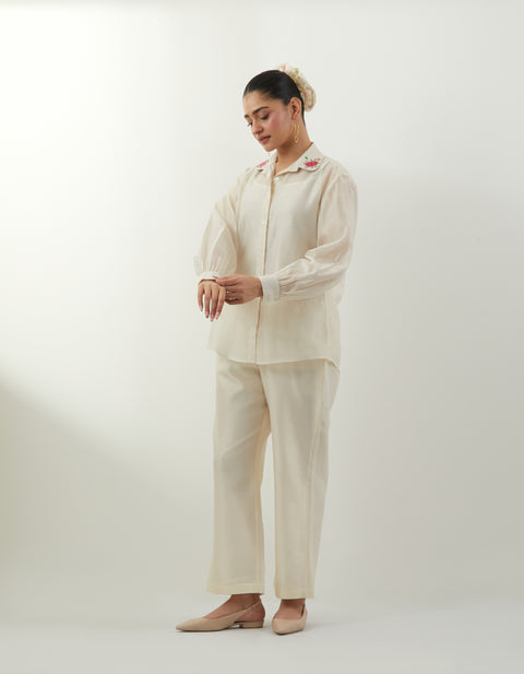 Luxury Embroidered Chanderi Shirt Set – Vinusto Office Wear 2025

