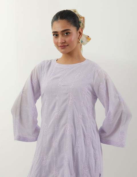Order Lavender Chikankari Kurta Set – Vinusto Office Wear 2025
