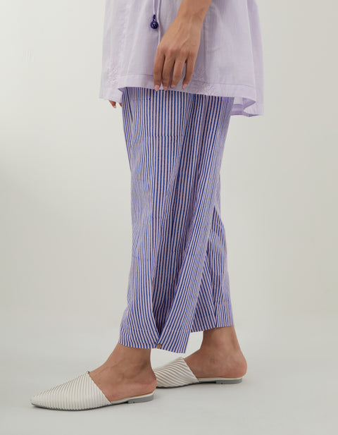 100% Authentic Lavender Chikankari Tunic Set – Vinusto Office Wear 2025

