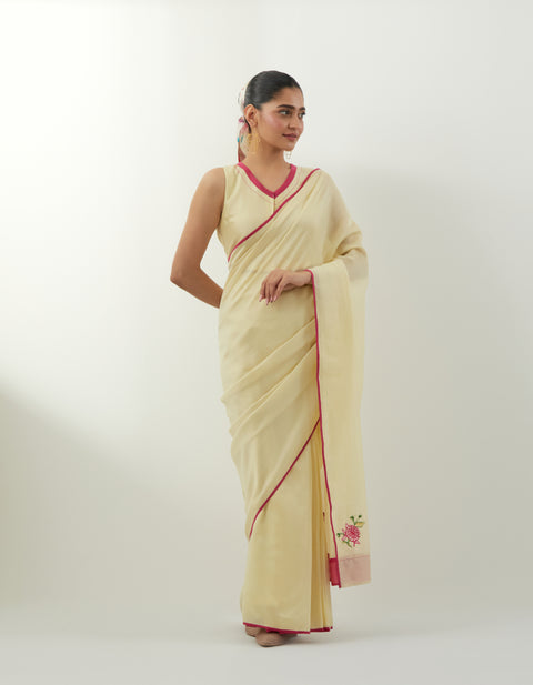 Shop Ready-to-Wear Chanderi Saree Set – Vinusto Office Wear 2025

