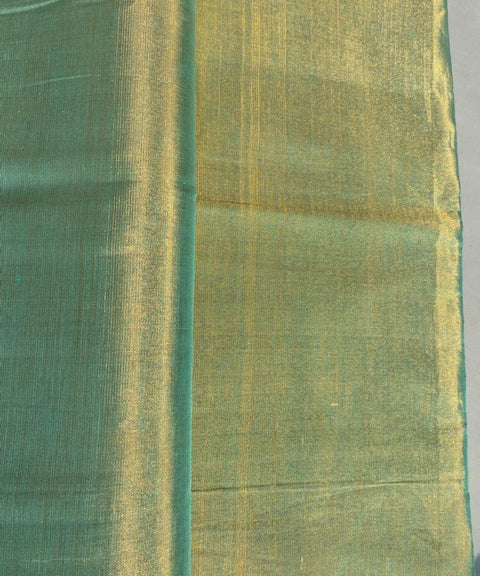 Handwoven Olive Green Zari Fabric (Handloom)