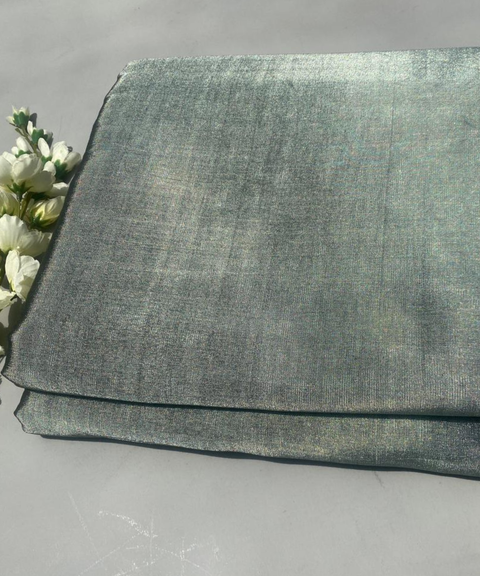 Handwoven Grey Zari Fabric