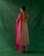 Embroidered Zari Silk Anarkali, Cotton Glaze Pants, and Katan silk Dupatta in Pink (Set of 3)