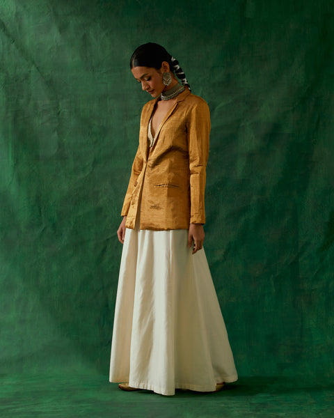Order Gold Zari Silk Jacket – Handloom | Vinusto