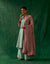 Chanderi Handloom High Low Kurta With Palazzo in Mint Green, Light Pink Chanderi Dupatta (Set of 3)