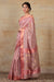 Chanderi Hand Loom Mercerized Silk Saree in Mauve & Pink with Jacquard border