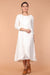 A-line Shirt Dress in White Cotton