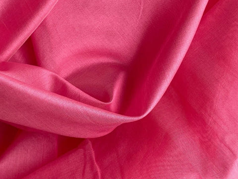 Handwoven Chanderi Fabric in Lotus Pink
