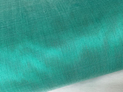 Designer Handwoven Chanderi Fabric In Aqua Green - By Vinusto