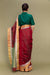 Crimson Red Handloom Chanderi Saree with Dual Border