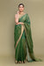Tissue Saree in Fern Green with Zari Stripes (Handloom)