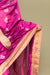 Carnation Pink Handloom Silk Saree with Silver Motifs