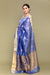 Sky Blue Handloom Silk Saree with Silver Motifs