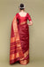 Ruby Red Handloom Silk Saree with Jacquard Border