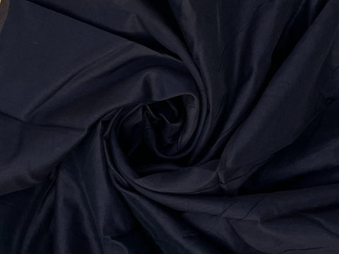 Buy Handwoven Chanderi Fabric In Black With Gold Border - By Vinusto