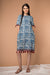 Shift Dress with tassels in Indigo hand block print cotton