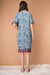 Shift Dress with tassels in Indigo hand block print cotton