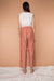 Loose Fit Straight Pants in Coral Hand Loom Cotton from Sambalpur