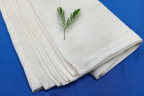 Designer Chanderi Handloom Fabric In Off White - By Vinusto