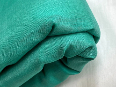 Handwoven Chanderi Fabric in Aqua Green