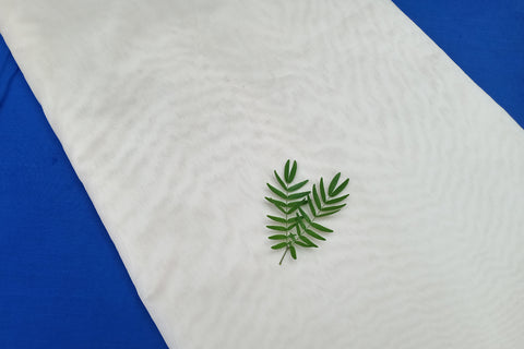 Pure- Luxury Chanderi Handloom Fabric In Off White - By Vinusto