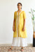 Chanderi Kurta in Yellow with Slip Custom Made