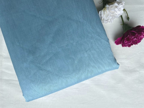 Designer Chanderi Fabric In Light Blue - By Vinusto